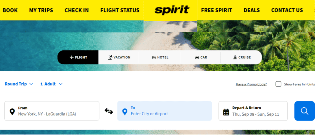 Spirit Airline Reservations